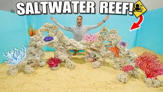 Adding a SALTWATER REEF To My 3000G SHARK POND!