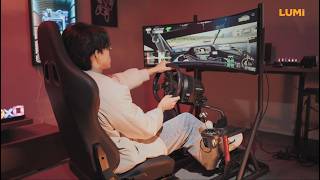 Elite Racing Simulator Cockpit & Wheel Stand | LRS17 Series | LUMI