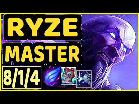 THAL (RYZE) - 8/1/4 KDA GAMEPLAY - KR Ranked MASTER