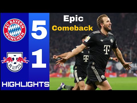 FC Bayern Munich vs RB Leipzig 5-1 Highlights | FC bzyren Epic Comeback •  Bundesliga 2026