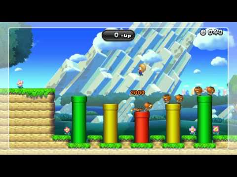New Super Mario Bros U - Challenge Mode (1-Up Rally) - The Goombrat Stomp (Gold Medal)