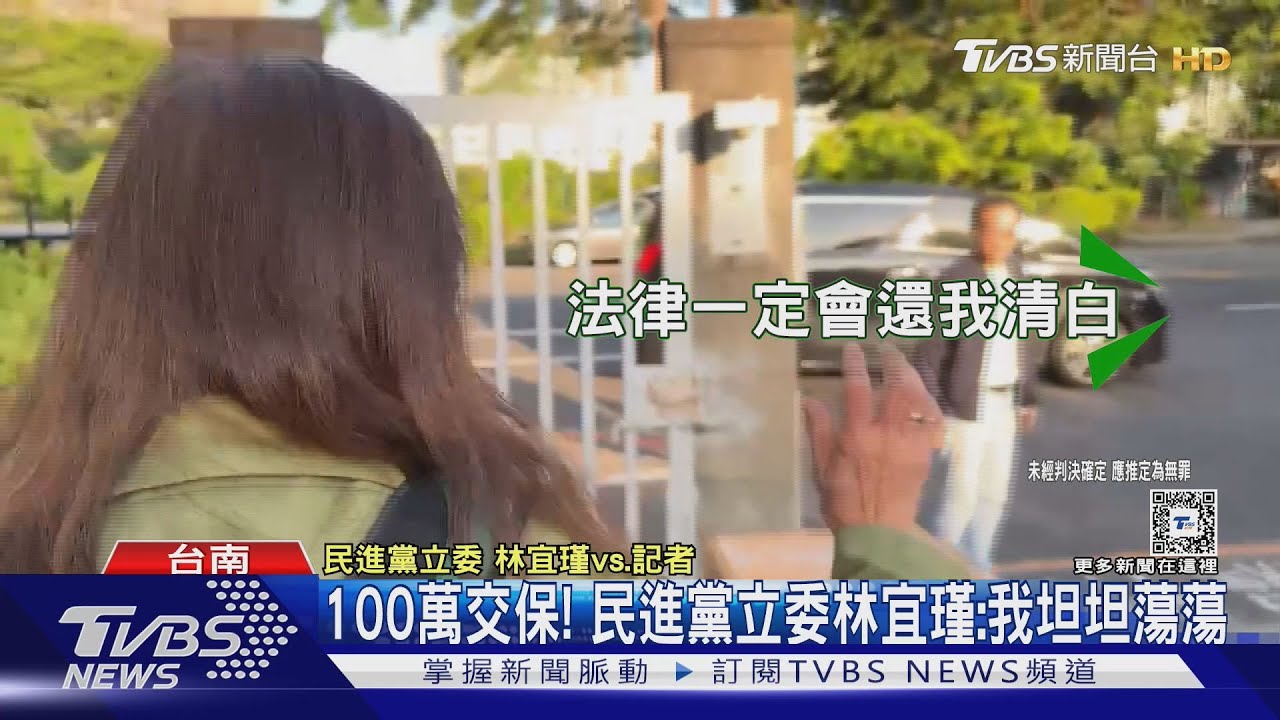 綠委林宜瑾涉詐助理費100萬交保 步出法院喊「我坦坦蕩蕩」