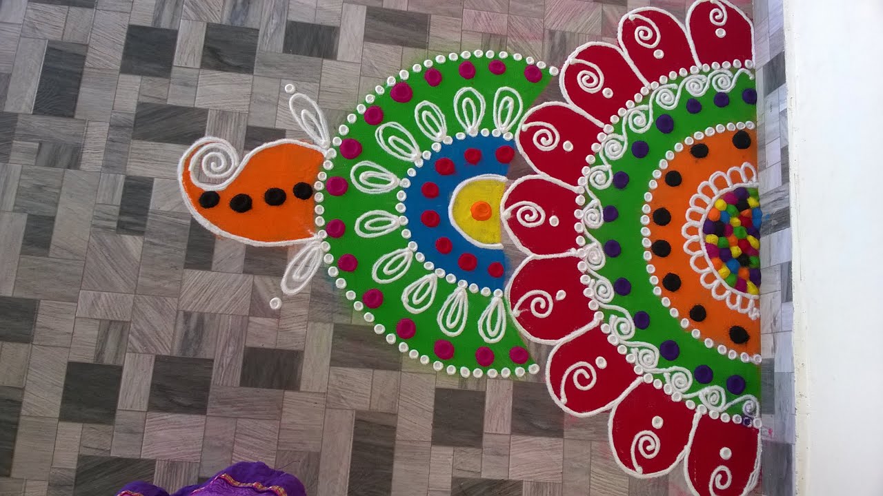 Attractive and easy sanskar bhart rangoli design by poonam hedau