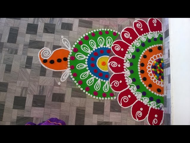 Attractive and easy sanskar bhart rangoli design by poonam hedau