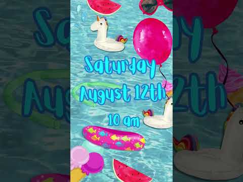 Personalized Pool Party Video Invitation with Sound