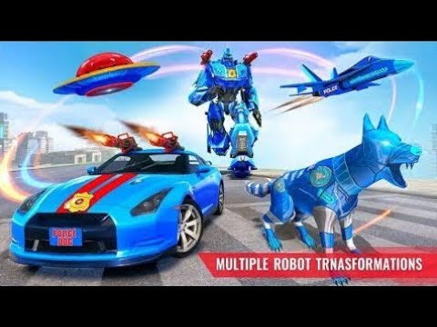 Grand Police Dog Robot Transform | Car Robot Transformation | CHARI  GAMES