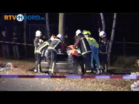 Gewonde bij ernstig ongeluk Ter Apel (beelden)