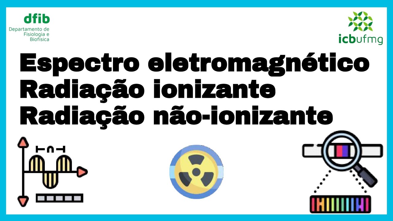 Espectro eletromagnético, radiação eletromagnética e radiação ionizante e  não ionizante