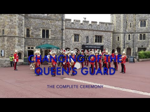 Complete Ceremony Changing of the Queen's Guards at Windsor Castle