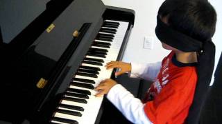 Invention # 13 by J.S.Bach - Anthony Tan Khye Juin (7 years old) blindfolded