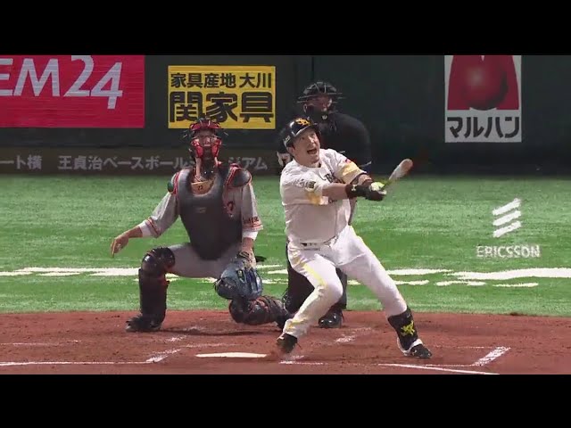 【2回裏】鮮やかにスタンドイン!! ホークス・松田の14号逆転2ラン!! 2018/6/14 H-G