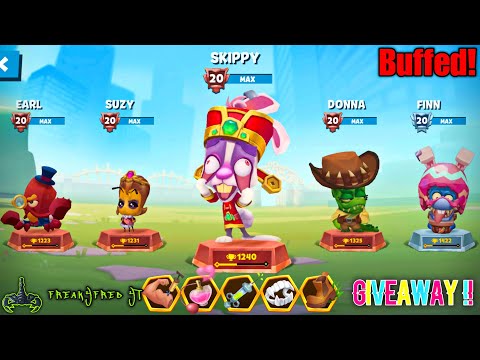 Skippy is WAY TOO GOOD now!! (Buffed) 4k Giveaway!! Update 4.7.0 #zooba #gameplay