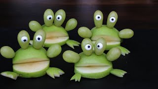 How To Make An Apple Frog | Apple Art | Fruit Carving Garnish | Super Salad