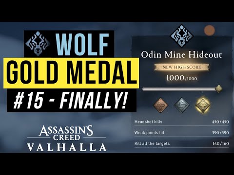 🥇 HARDEST GOLD MEDAL Odin Mine Hideout - Trial of the WOLF - Mastery Challenge Tips | AC Valhalla
