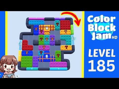 Color Block Jam Level 185 Solution Walkthrough
