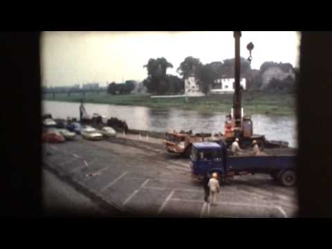 Neubau der Weserbrücke in Minden 1978