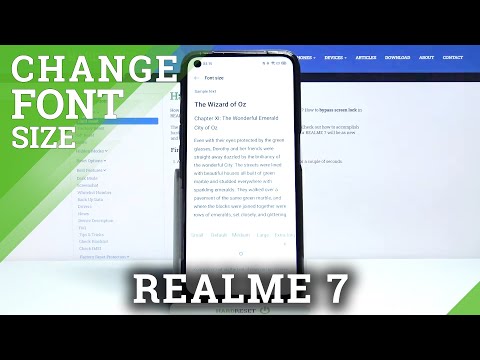 How to Change Font Size on Realme 7 - Manage Screen Digits' Size