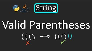 YouTube video 'LeetCode - 921. Minimum Add to Make Parentheses Valid | Python | Java'