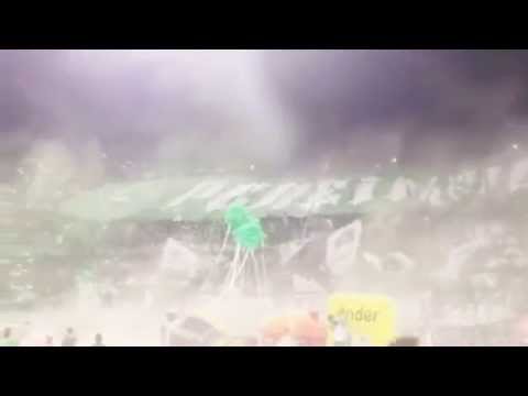 "Salida telón gigante Los del sur Pereira/ Nacional Vs Millonarios" Barra: Los del Sur &bull; Club: Atlético Nacional