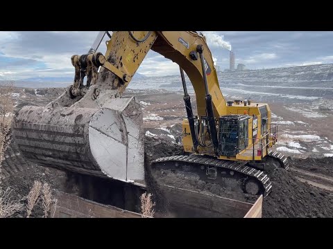 Huge Caterpillar 6015B Excavator Loading Mercedes & MAN Trucks - Sotiriadis Mining Works