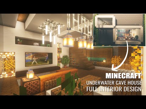 ppix - Minecraft | How to Build an Underwater Cave House | Full Interior Design