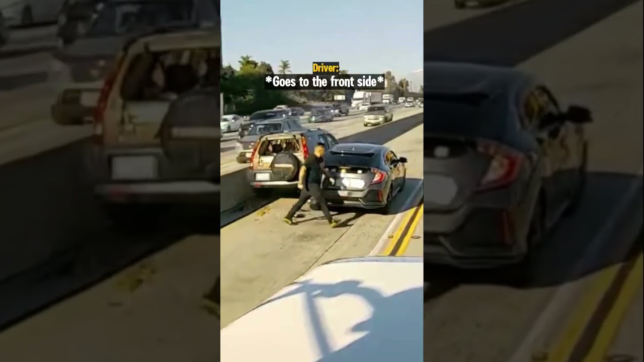 Road Raging Driver Hits Man's Car