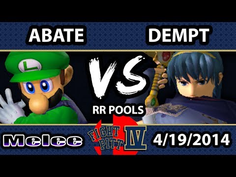 Fight Pitt IV - Dempt (Marth) Vs. Abate (Luigi) - Pools