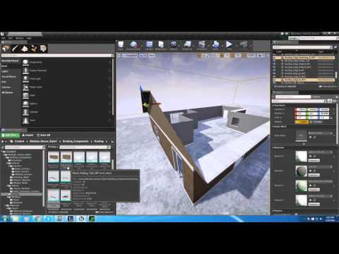 (4) Unreal Engine 4 (UE4) Marketplace Modular Home Quick Kit -  Roofing