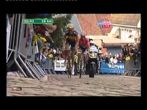 Cancellara attacks Boonen on Muur to win 2010 Tour Of Flanders