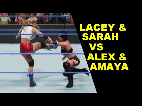 WWE 2K19 Lacey Evans & Sarah Logan vs Alex Gracia & Amaya - Elimination Tag