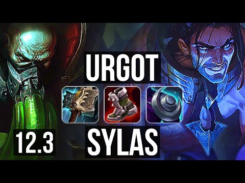 URGOT vs SYLAS (TOP) | 3.8M mastery, 6 solo kills, 13/3/12, 700+ games, Godlike | KR Master | 12.3