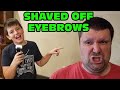 Kid Temper Tantrum Shaves Off Daddy S Eyebrows After Reaching 90K Subs On Gaming Channel Original