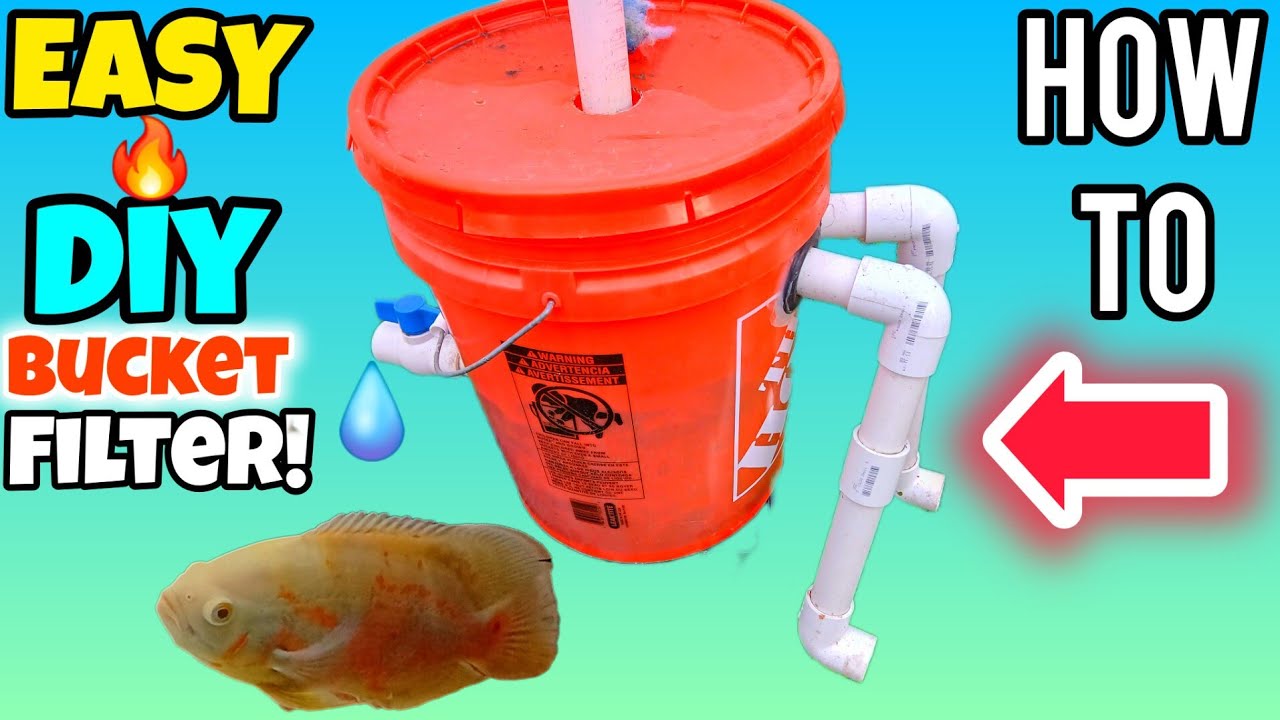 EASY DIY BUCKET POND FILTER BUILD that helps with WATER CHANGES! (AQUARIUMS & SMALL PONDS)