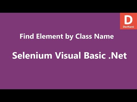 Selenium Visual Basic Net Find Element by Class Name