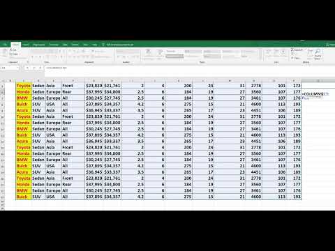 How to check number of columns o rows in a table using columns rows formula in MS Excel rdu Hindi