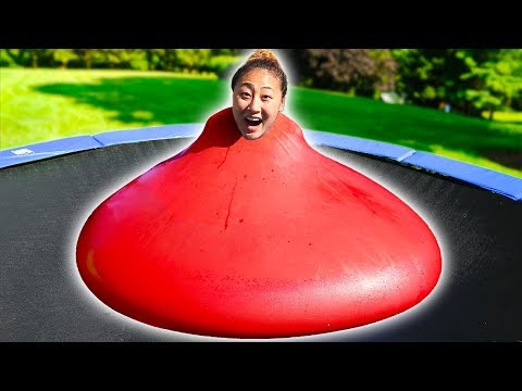GIANT WATER BALLON EXPLOSION!! (TRAPPED)