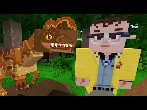 BestInSlot - NEDRY & THE DILOPHOSAURUS! Jurassic World Minecraft DLC Gameplay