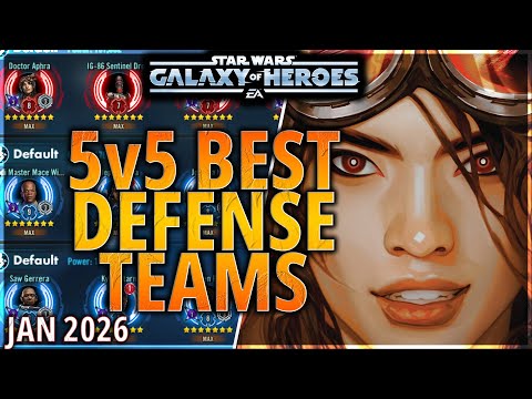 BEST 5v5 DEFENSE TEAMS (January 2026) #starwars #galaxyofheroes #grandarena #gac #swgoh