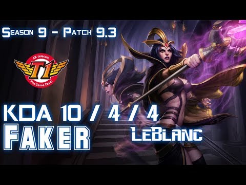 SKT Faker LEBLANC vs ZOE Mid - Patch 9.3 KR Ranked