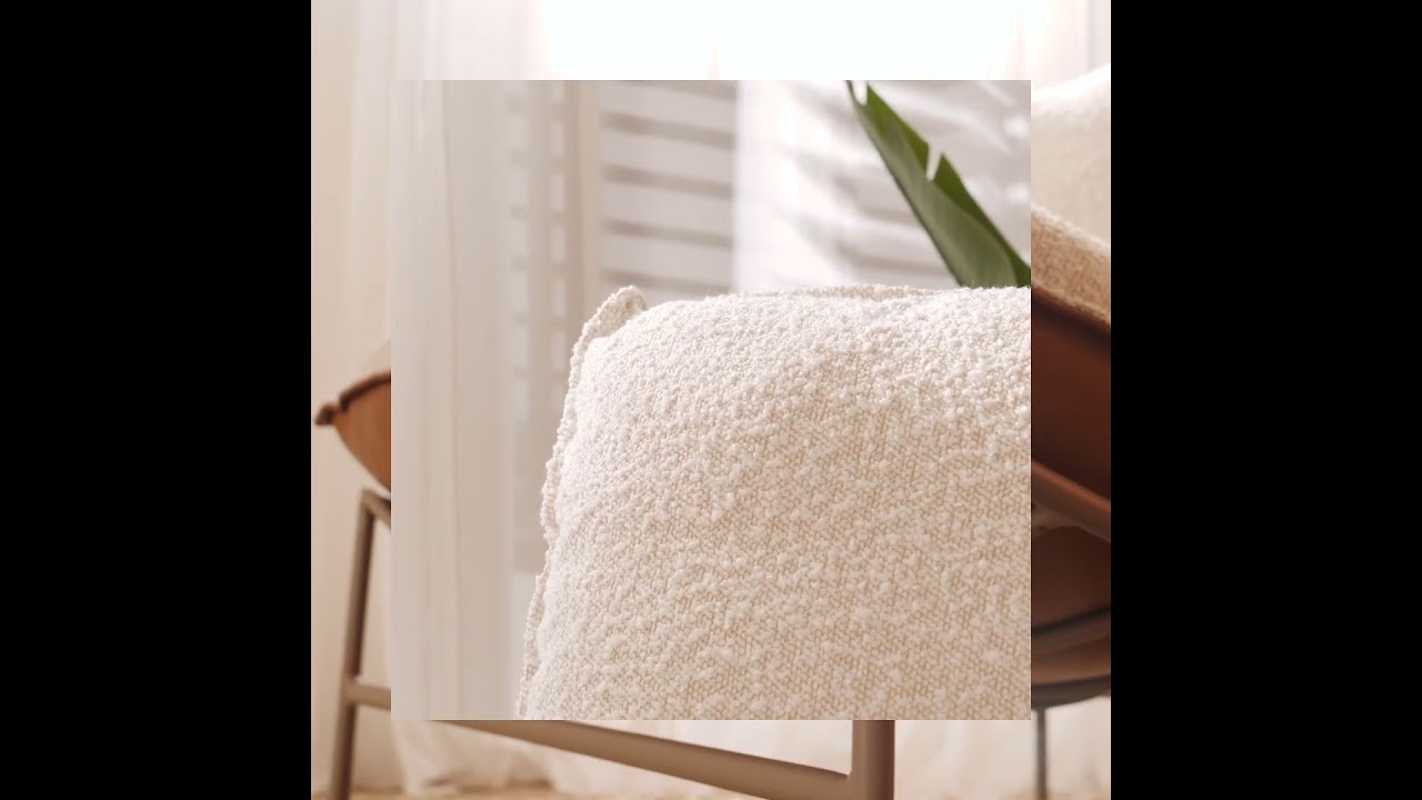 Fauteuil Maceo cuir/bouclette cognac/beige