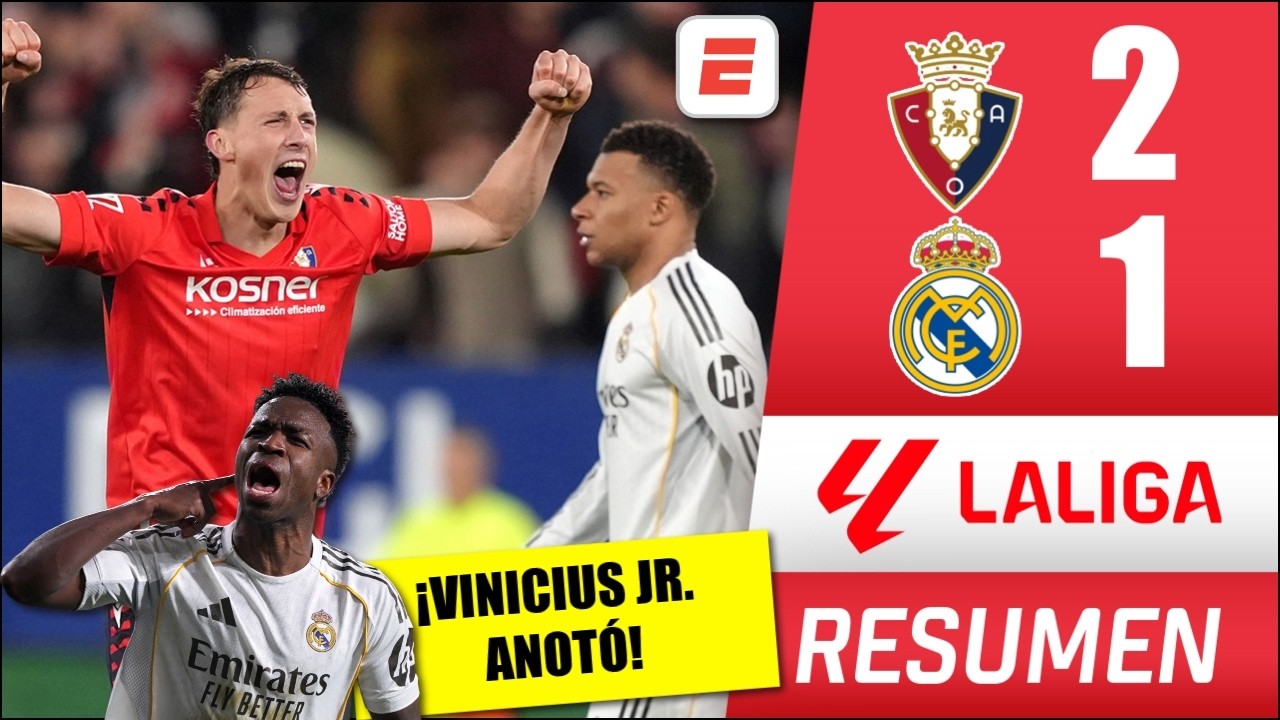 REAL MADRID sufre dolorosa derrota en su visita al OSASUNA y pone en juego el liderato | La Liga