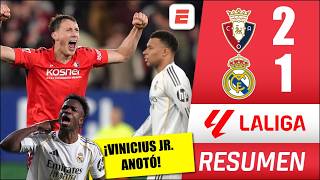 REAL MADRID sufre dolorosa derrota en su visita al OSASUNA y pone en juego el liderato | La Liga