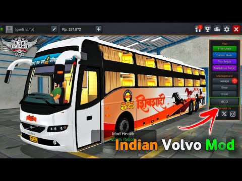 How To Add MSRTC ShivshahiVolvo Sleeper For Bus Simulator Indonesia | Indian Bus Mod 😱