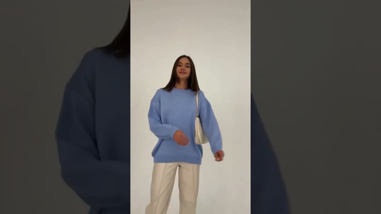 Soft Touch O-neck Knit Jumper Blue