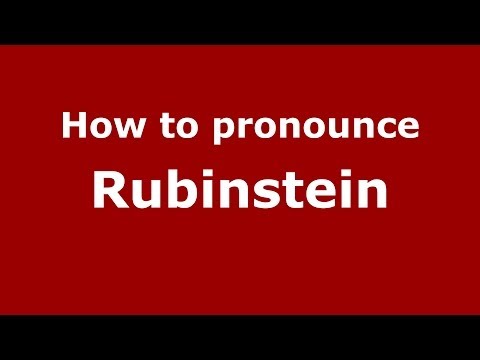 How to pronounce Rubinstein