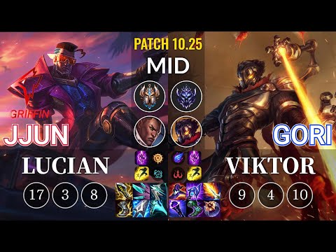GRF jjun Lucian vs Gori Viktor Mid - KR Patch 10.25