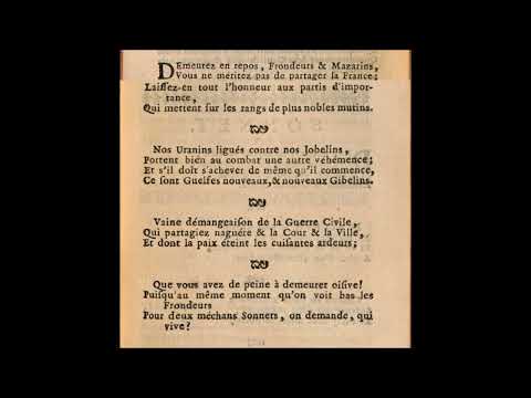 Demeurez en repos, frondeurs et mazarins..., Pierre Corneille