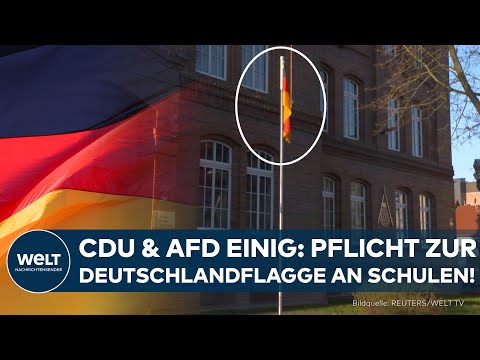 PFLICHT ZUR DEUTSCHLANDFLAGGE in Sachsen-Anhalt: CDU beschließt mit AFD Fahnenpflicht an Schulen
