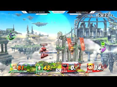 AB6 Smash 4 - SaSSy & MikEffect vs Evo G | AeroLink & iiGGY - Winners Bracket