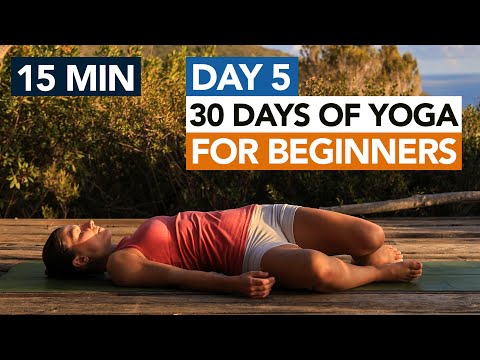 15 Min Evening Yoga Routine (Day 5) 30 Days of Yoga For Beginners thumbnail